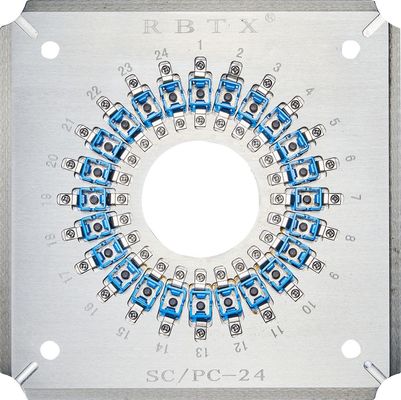 SCPC24 Polishing Holder 24 Ports SC/PC Fiber Optic Patch Cord Connectors Tip Grinding
